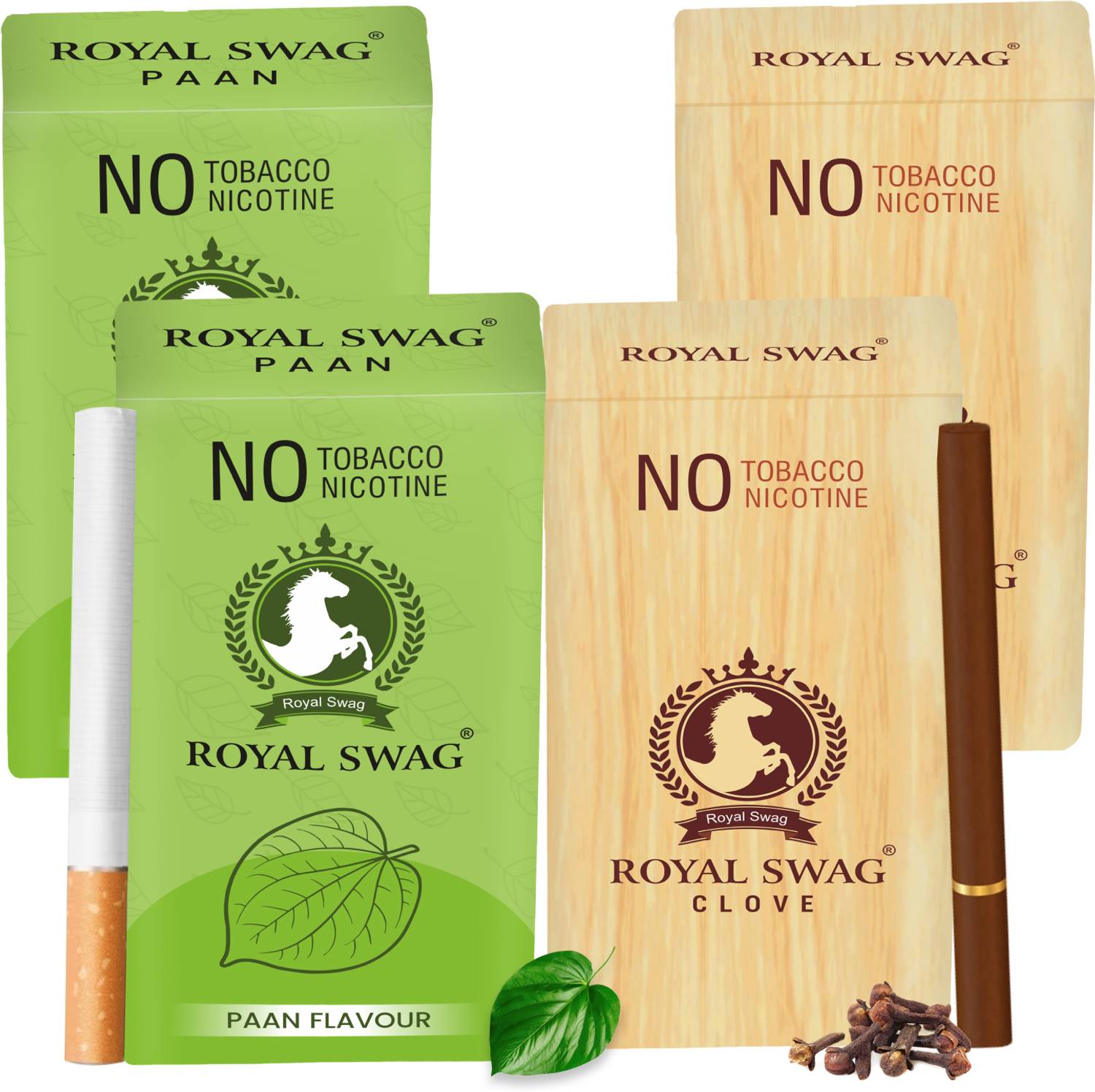 royal swag clove cigarettes ROYAL SWAG Herbal Cigarettes PAAN Flavoured Clove(40 Sticks) King Size  Ayurvedic Dhumapana Smoking Cessations Price in India