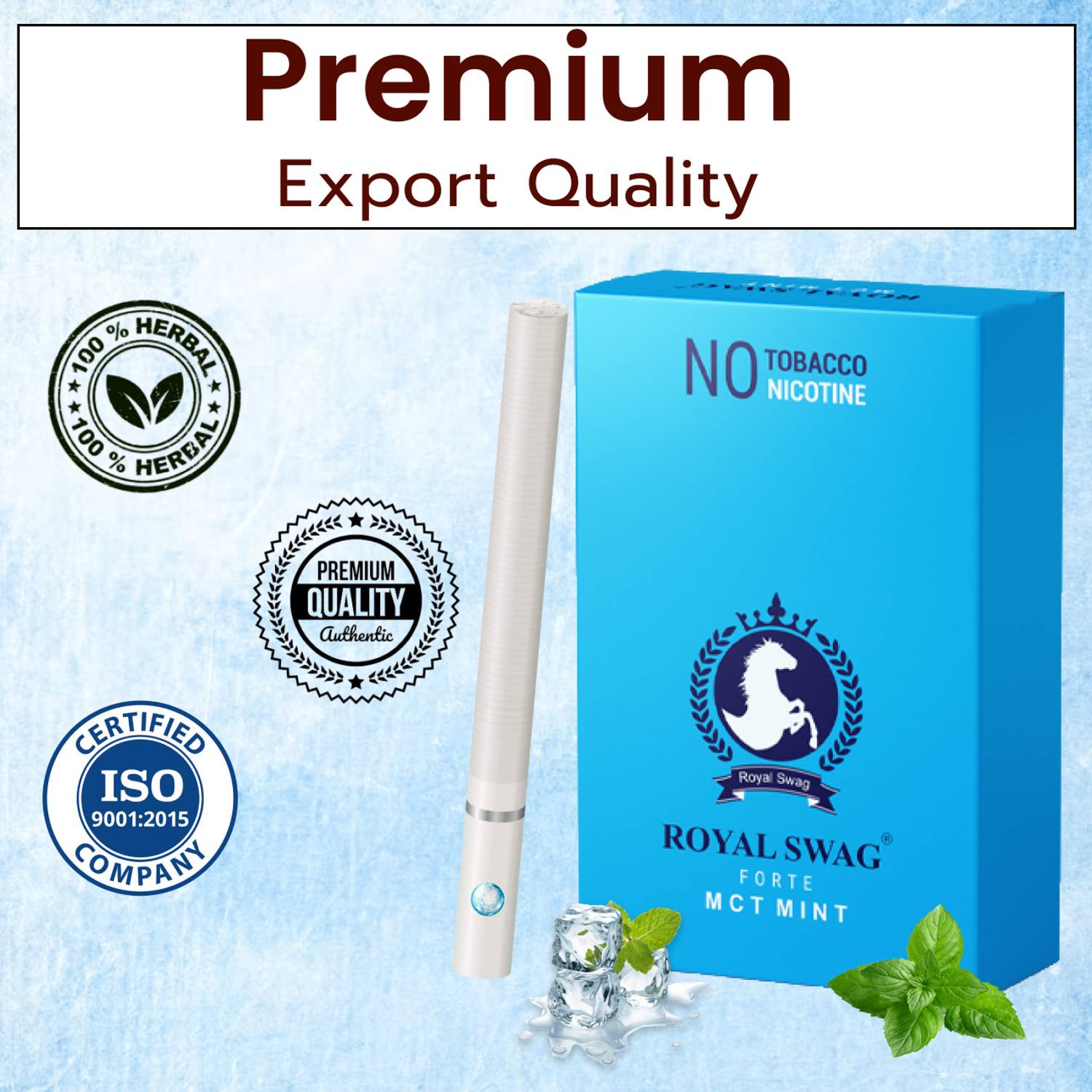ROYAL SWAG Mint Cigarette Flavoured Tobacco-Free Nicotine-Free Smoke Stick  Smoking Cessations Price in India