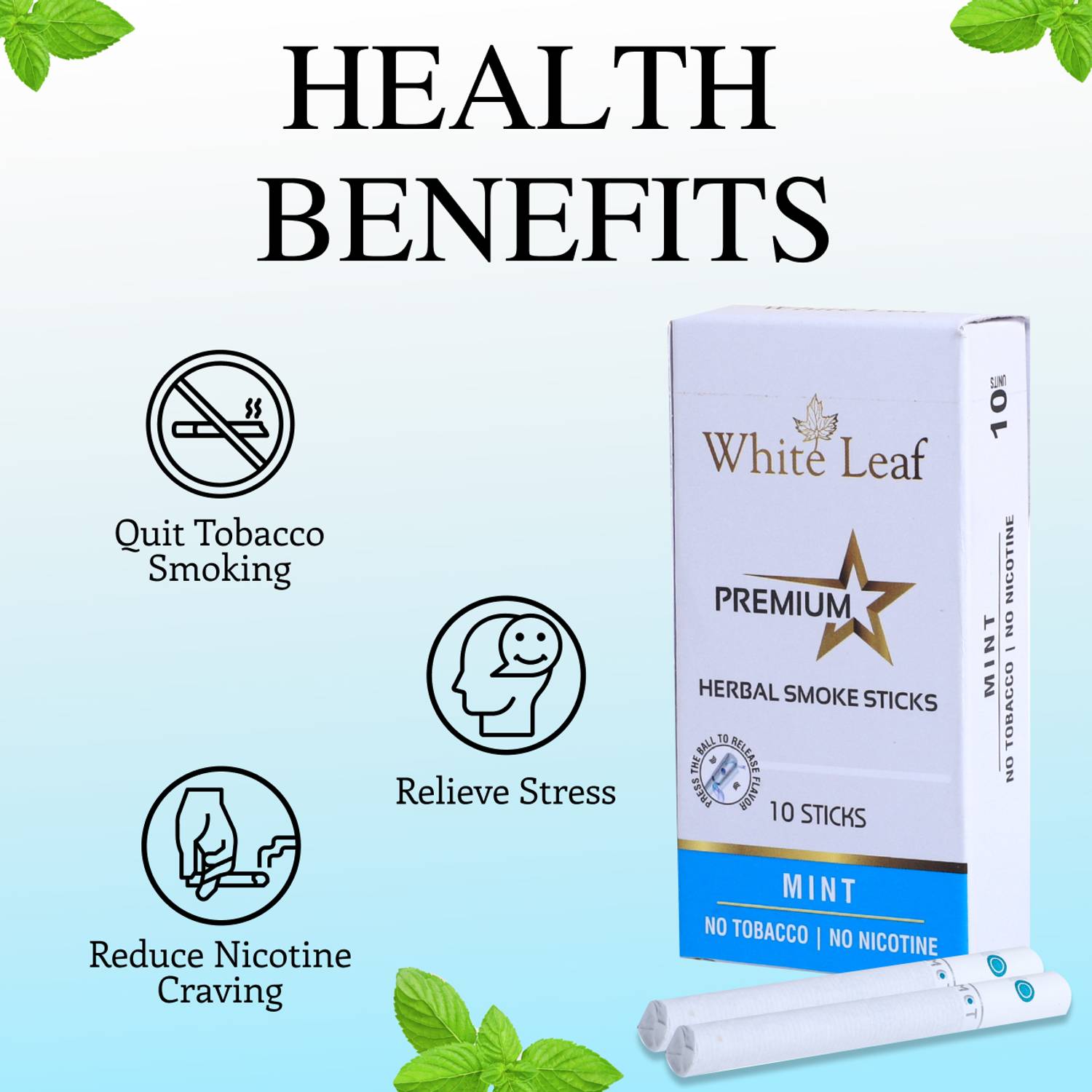 White Leaf Ayurvedic Herbal Cigarettes PAAN, Mint Flavor - 20 Sticks  Ayurvedic Dhumapana Smoking Cessations Price in India - Buy White Leaf  Ayurvedic Herbal Cigarettes PAAN, Mint Flavor