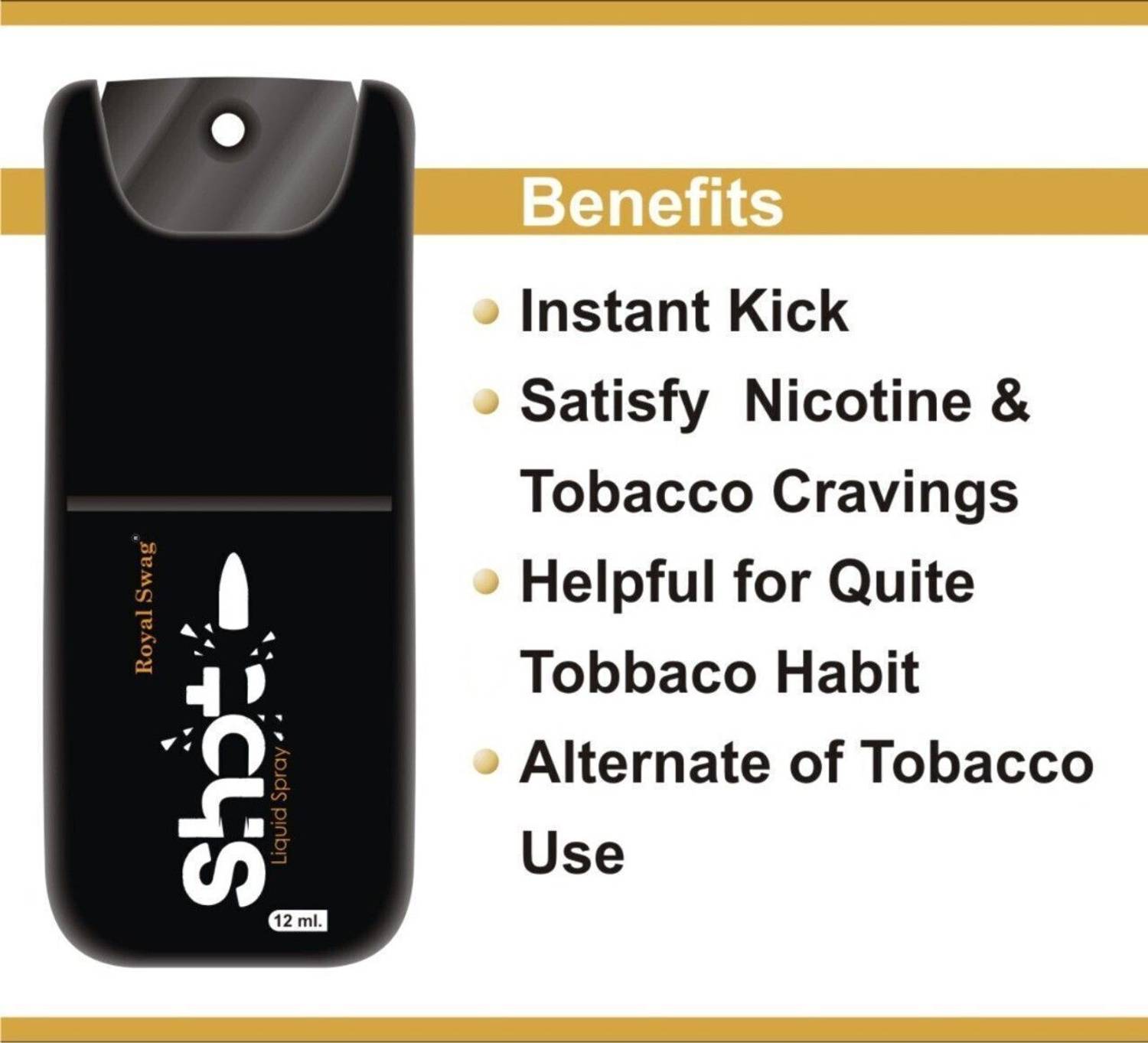 ROYAL SWAG Ayurvedic & Herbal Cigarette, Mint Flavour Smoke for Nicotine  Free & Tobacco Free Cigarettes with Shot Helps in Quit Smoking