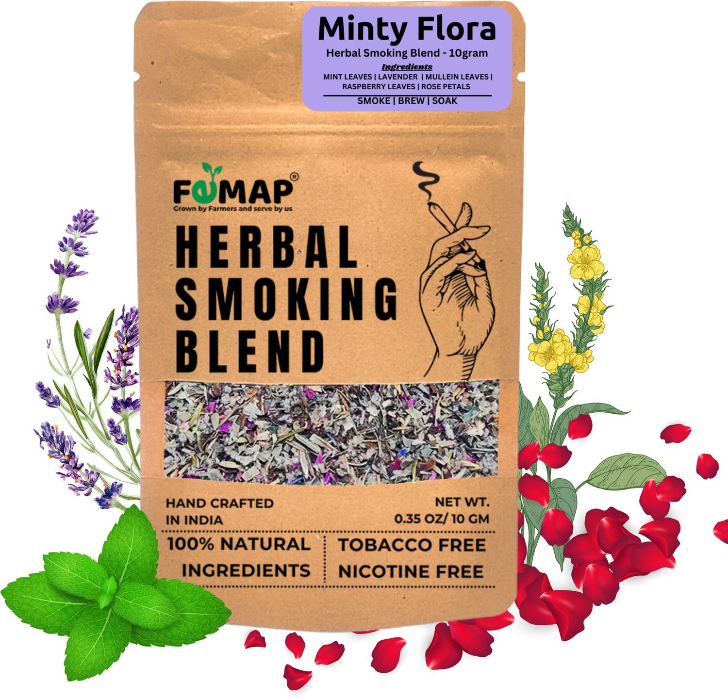 FEMAP Herbal Smoking Blend-100% Natural Tobacco, Nicotine Free with Natural  Herbs Smoking Cessations Price in India