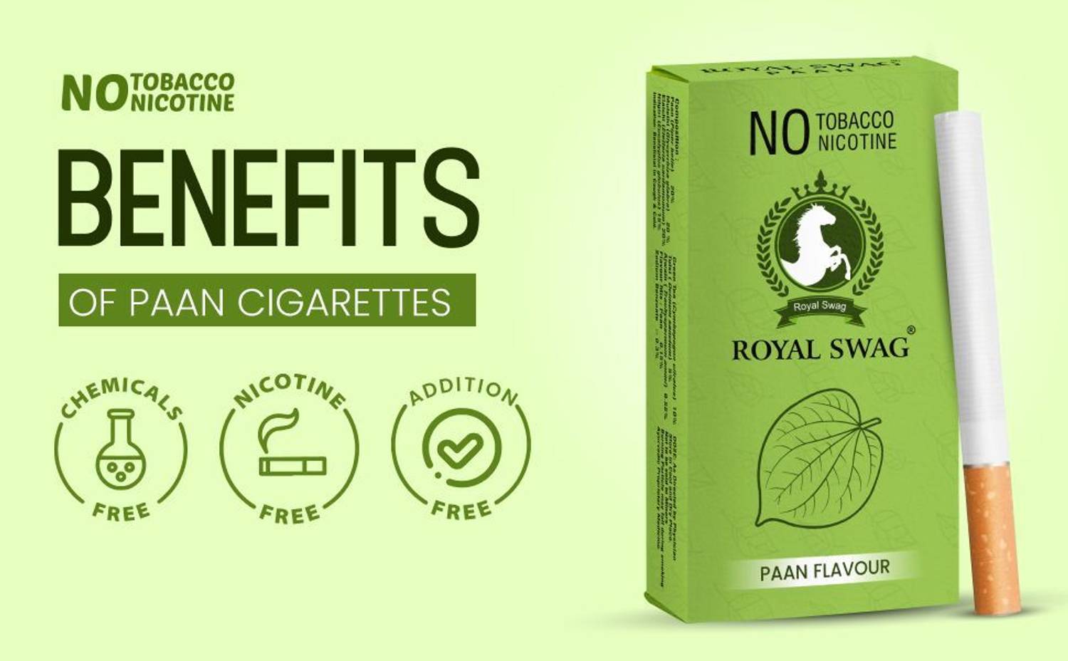 benefits of herbal cigarettes ROYAL SWAG Herbal Cigarettes PAAN Flavoured(20 Sticks) King Size Ayurvedic  Dhumapana Smoking Cessations Price in India
