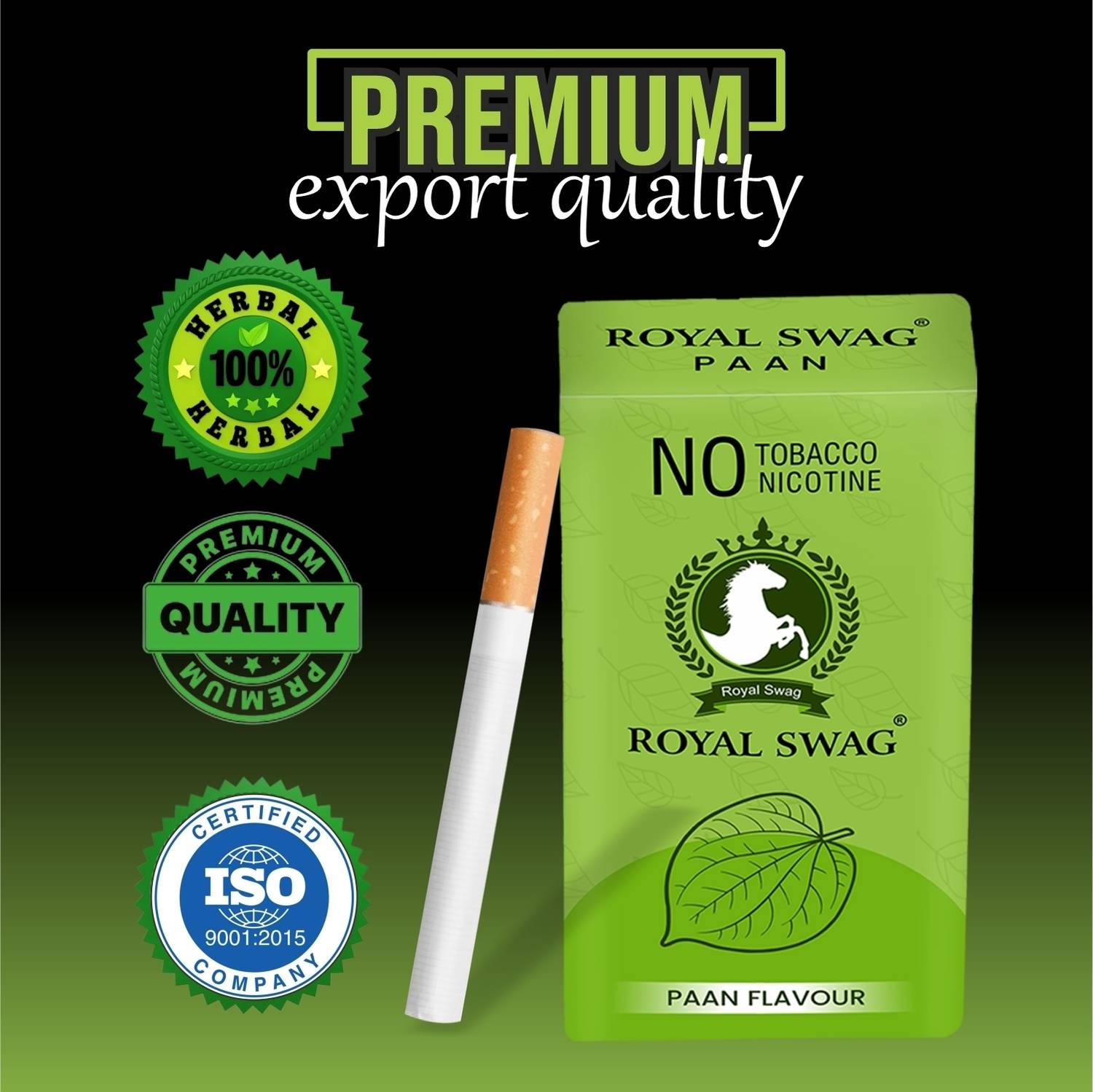 ROYAL SWAG Ayurvedic Herbal Cigarettes PAAN, Regular Flavor - 20 Sticks  Ayurvedic Dhumapana Smoking Cessations Price in India - Buy ROYAL SWAG  Ayurvedic Herbal Cigarettes PAAN, Regular Flavor