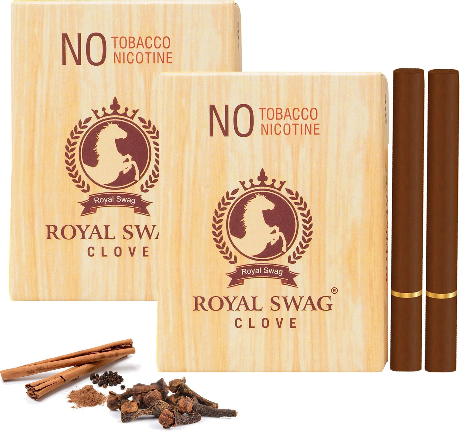 Image of ROYAL SWAG Ayurvedic Herbal Cigarette Clove Flavour(20 Stick) Tobacco And Nicotine Free Smoking Cessations