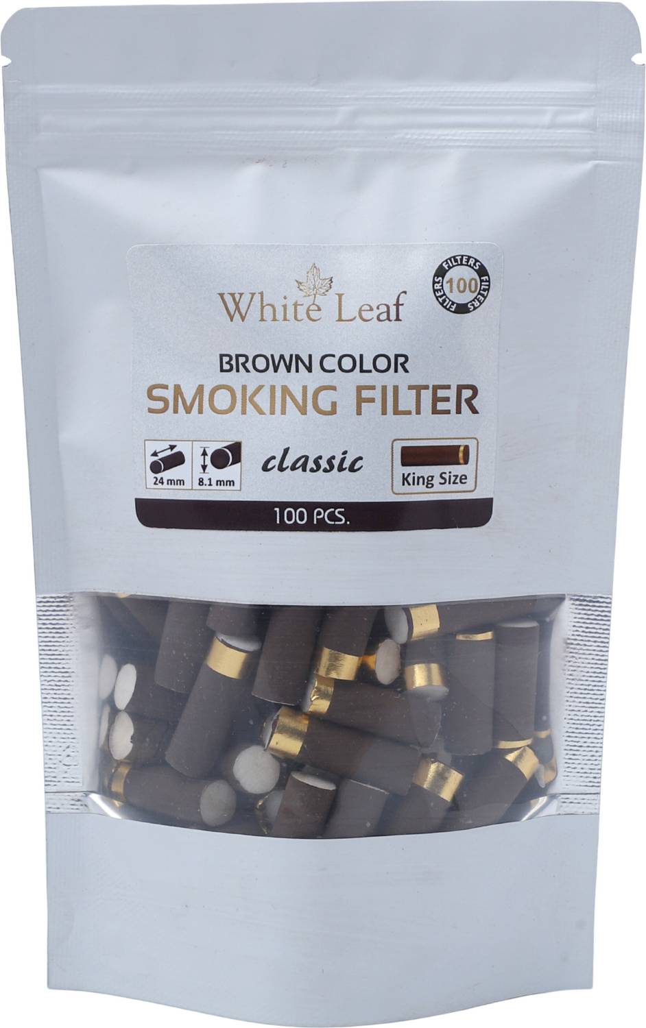 White Leaf King Size Smoking Filters (24 MM*7 MM Filter) 100 Filters/Pack  Smoking Cessations Price in India