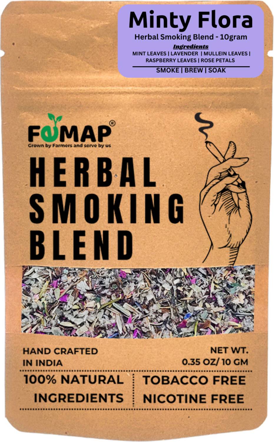 FEMAP Herbal Smoking Blend-100% Natural Tobacco, Nicotine Free with Natural  Herbs Smoking Cessations Price in India