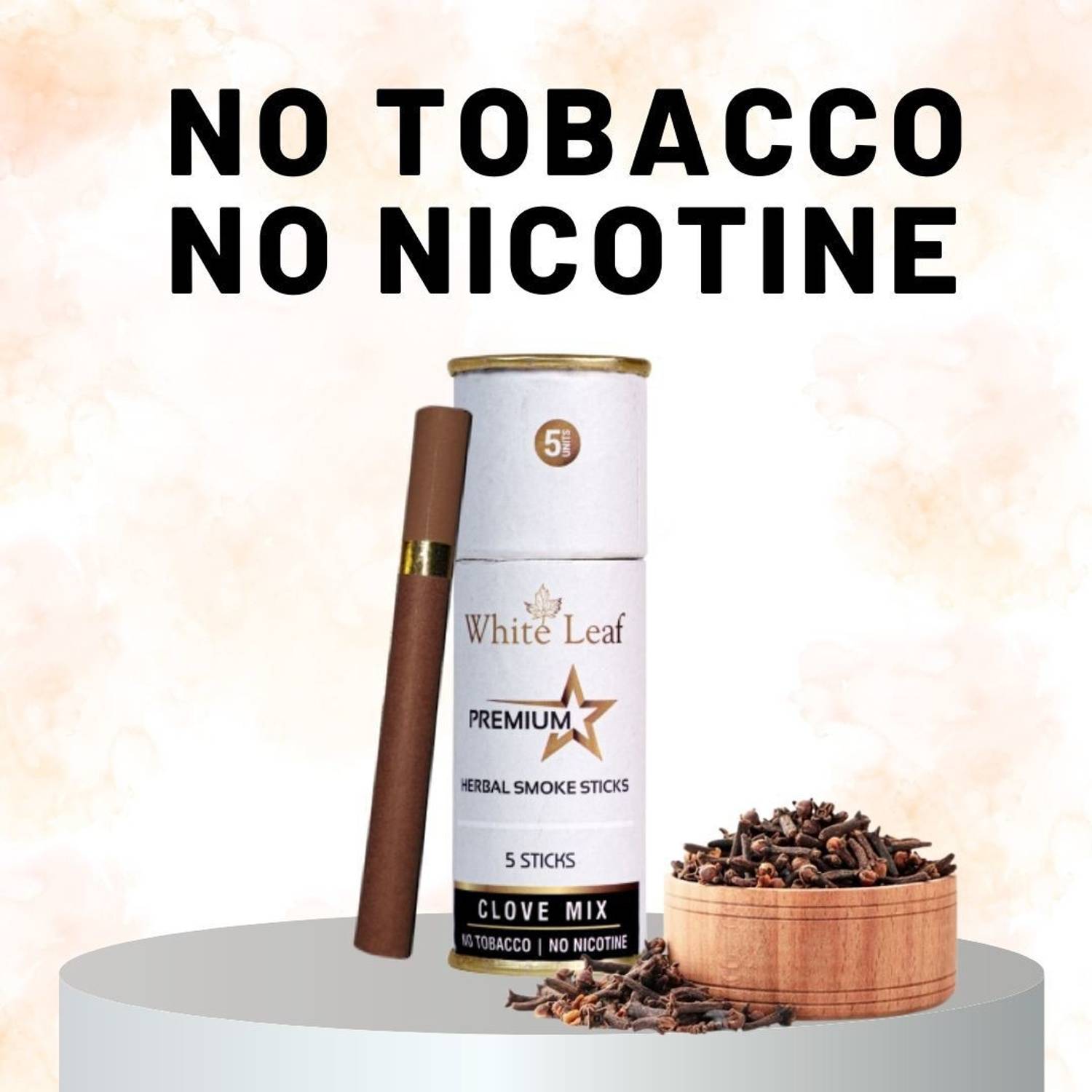 clove cigarettes no tobacco White Leaf Herbal Clove Cigarettes Flavoured King Size No Tobacco &  Nicotine With 20ML Shot Smoking Cessations Price in India