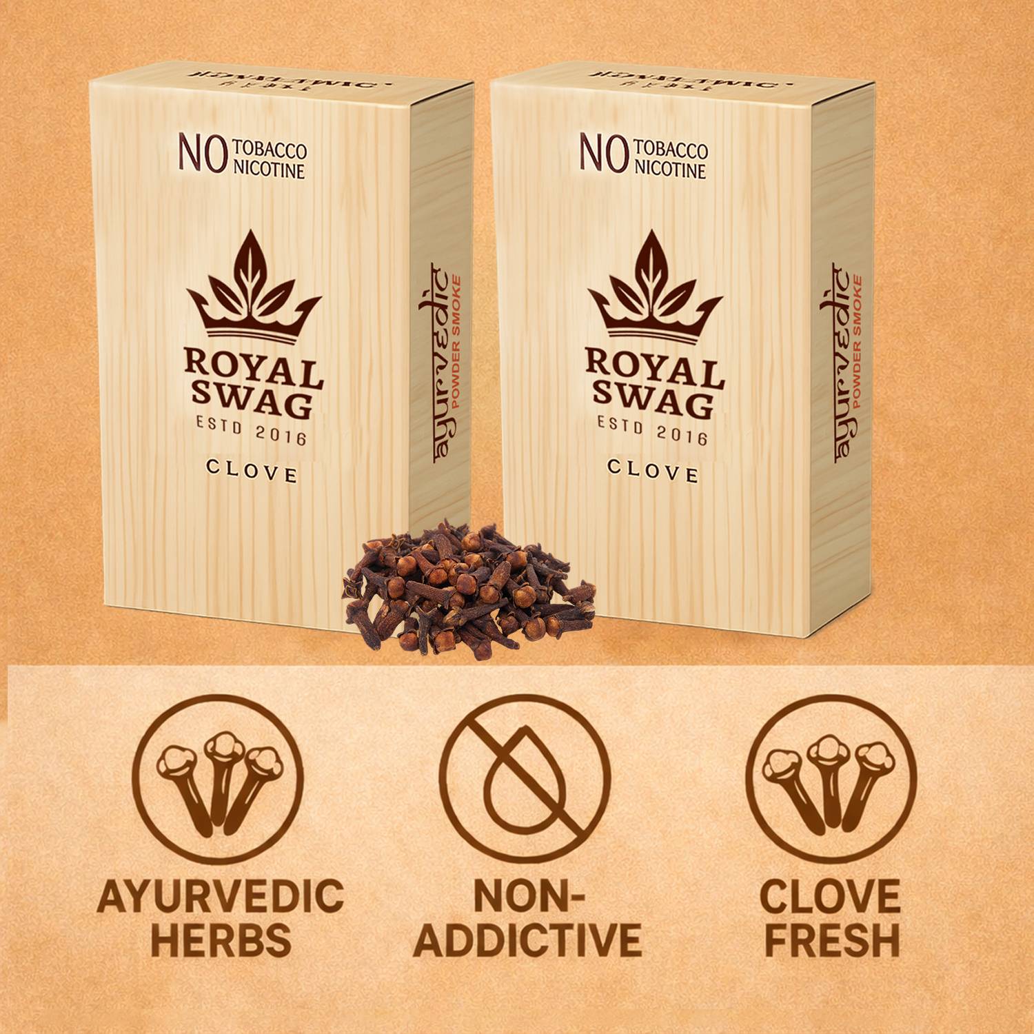 ROYAL SWAG Herbals Clove 20 Cigarettes - Image 2