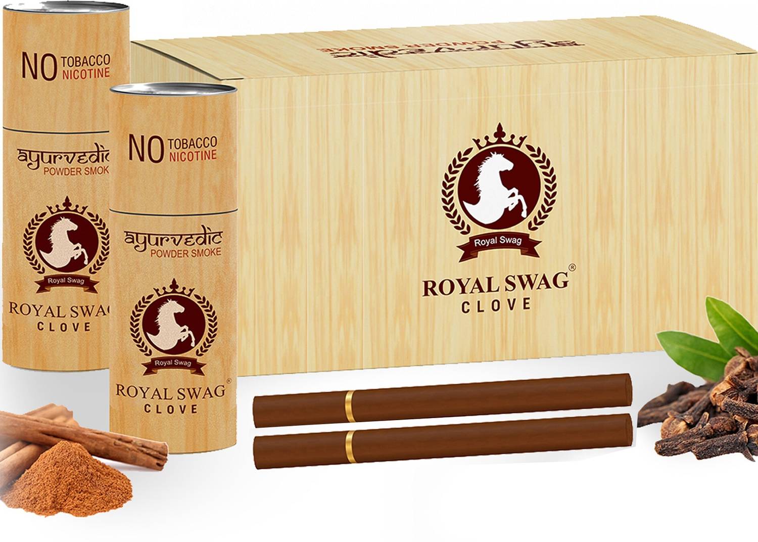ROYAL SWAG Ayurvedic & Herbal Cigarette, Clove Flavour Smoke Tobacco Free  Cigarettes Helps in Quit Smoking Smoking Cessations Price in India - Buy  ROYAL SWAG Ayurvedic & Herbal Cigarette, Clove Flavour Smoke