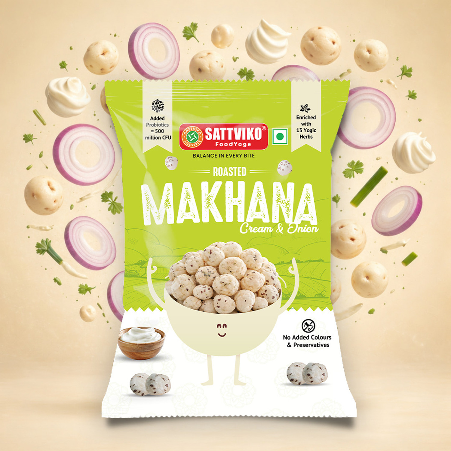 Image of Sattviko Cream & onion Roasted Makhana