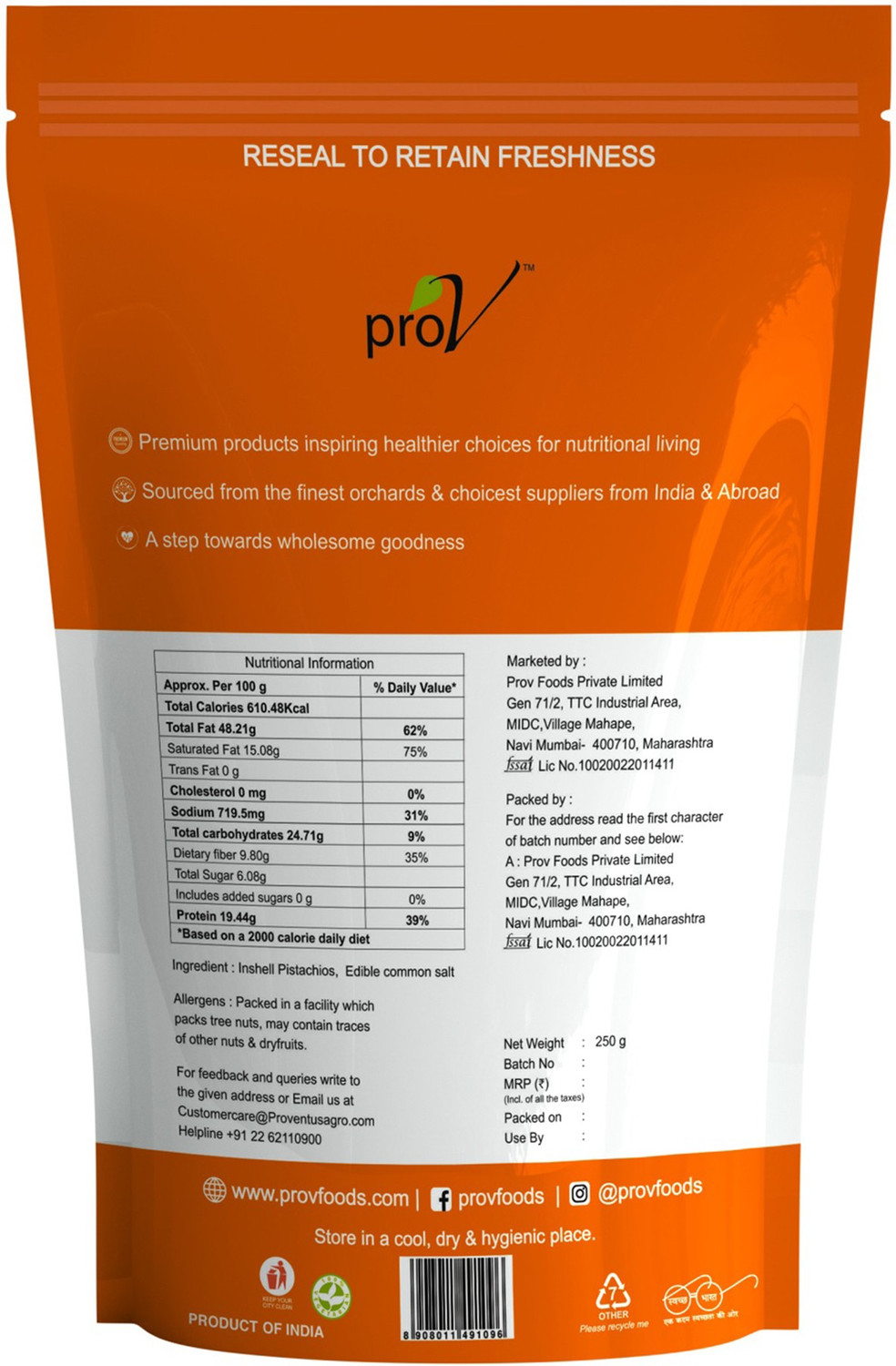 Image of ProV Premium California Roasted and Salted Pistachios