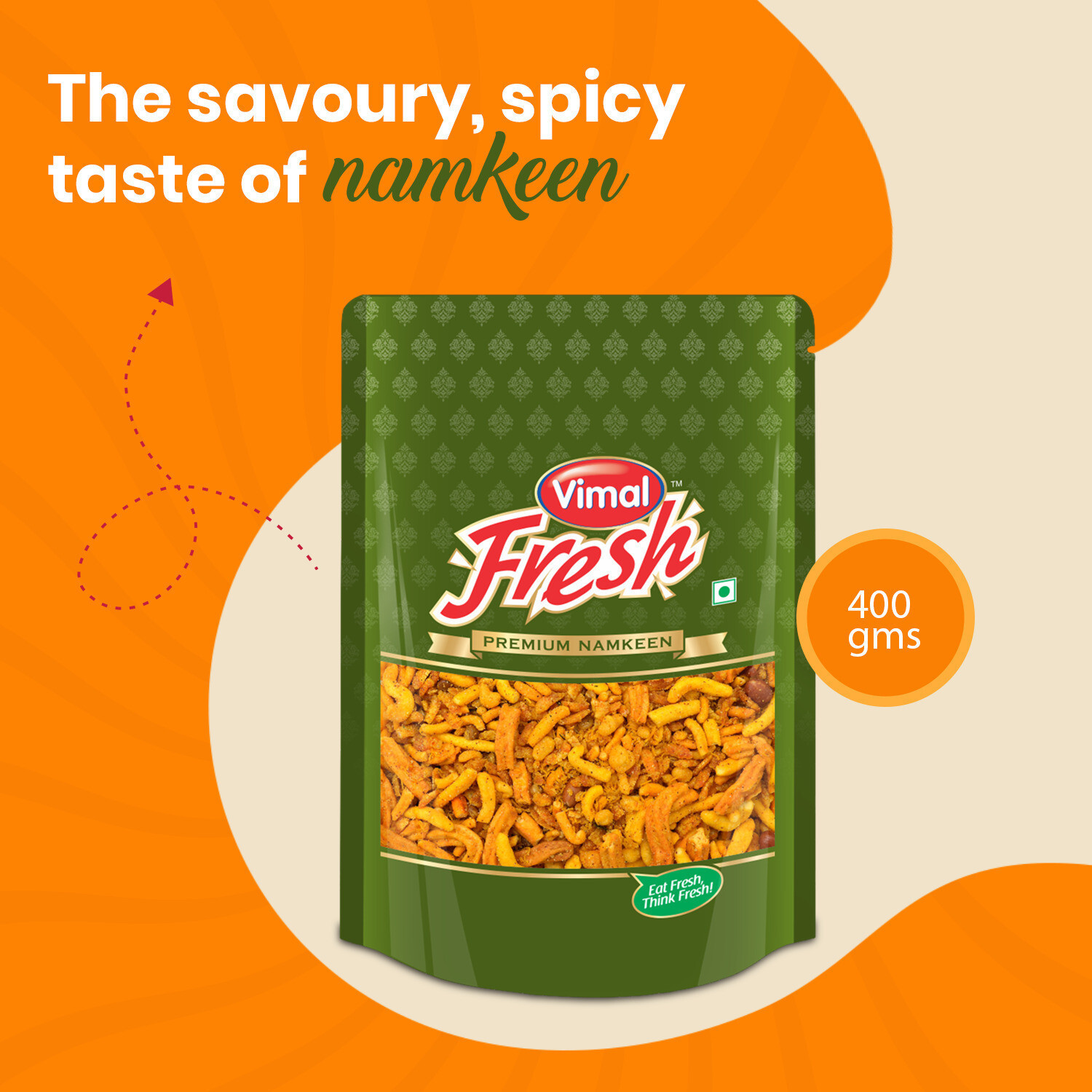 Image of VIMAL Fresh Mix Chavana - Delicious Savory Snack Mix, 400gm x 2- Crunchy & Flavorful, Chavanu (800 g)