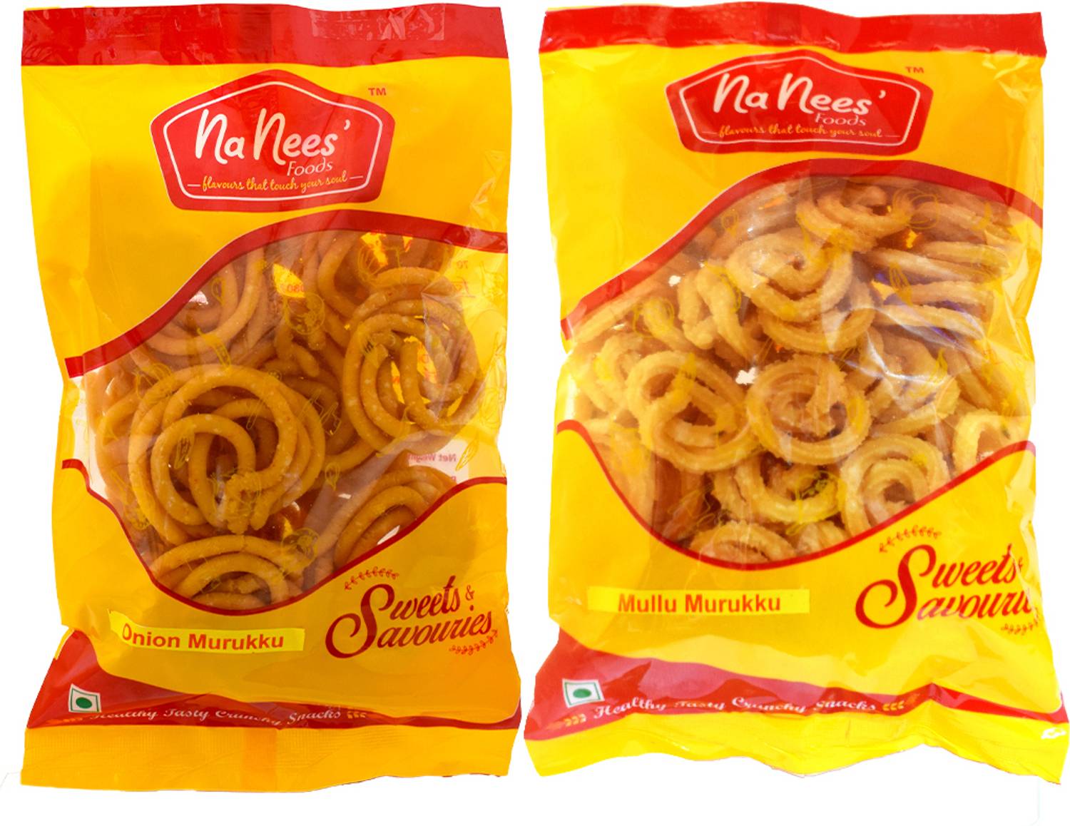 nanees' foods Onion Murukku & Mullu Murukku Combo | Ari Murukku | Combo Pack Muruku