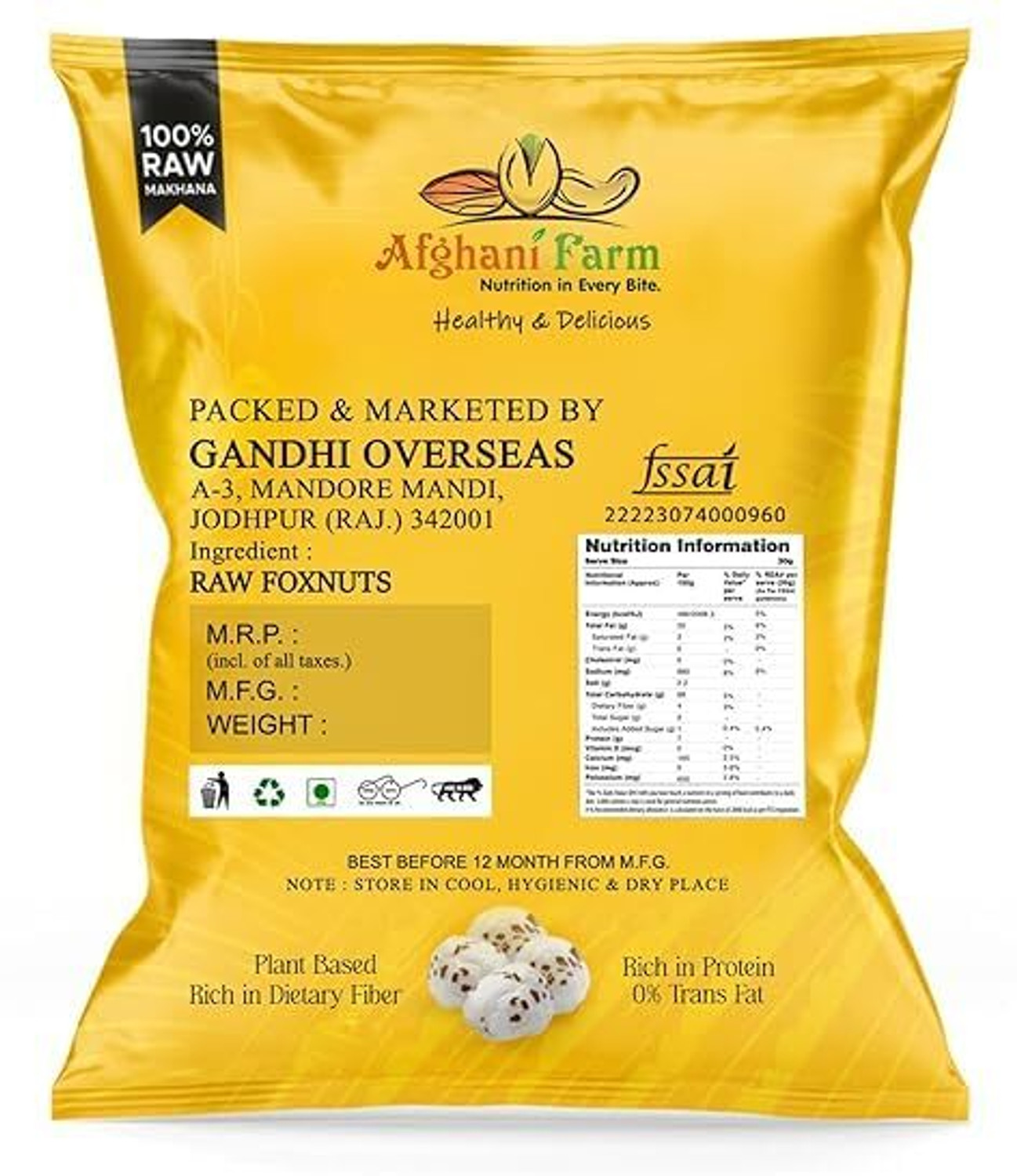 Image of Afgani Farm Natural Makhana