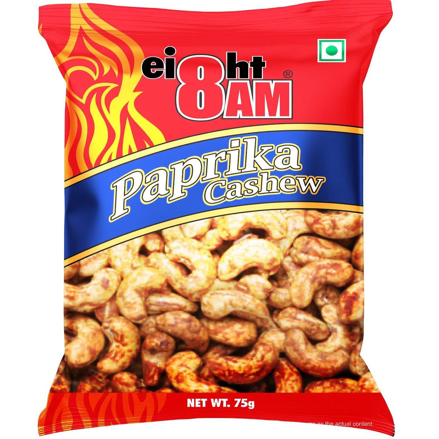 8AM Paprika Cashews Pouch Roasted & Salted Cashew
