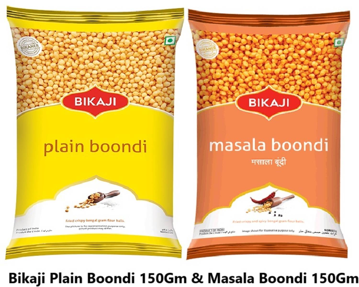 Bikaji Plain Boondi & Masala Boondi Boondi
