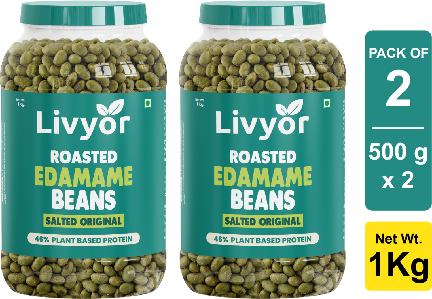 Image of LIVYOR Roasted Edamame Beans | Salted Original | Plant-Based Protein | Gluten Free Beans (Salted /Roasted)