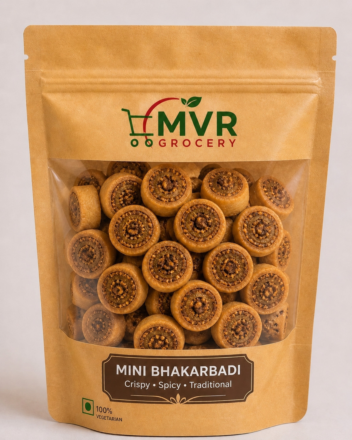 Image of MVRGrocery Gujrati Mini Bhakarwadi |Crunchy Light and Flavourful Bhakarwadi Snacks Bhakarwadi
