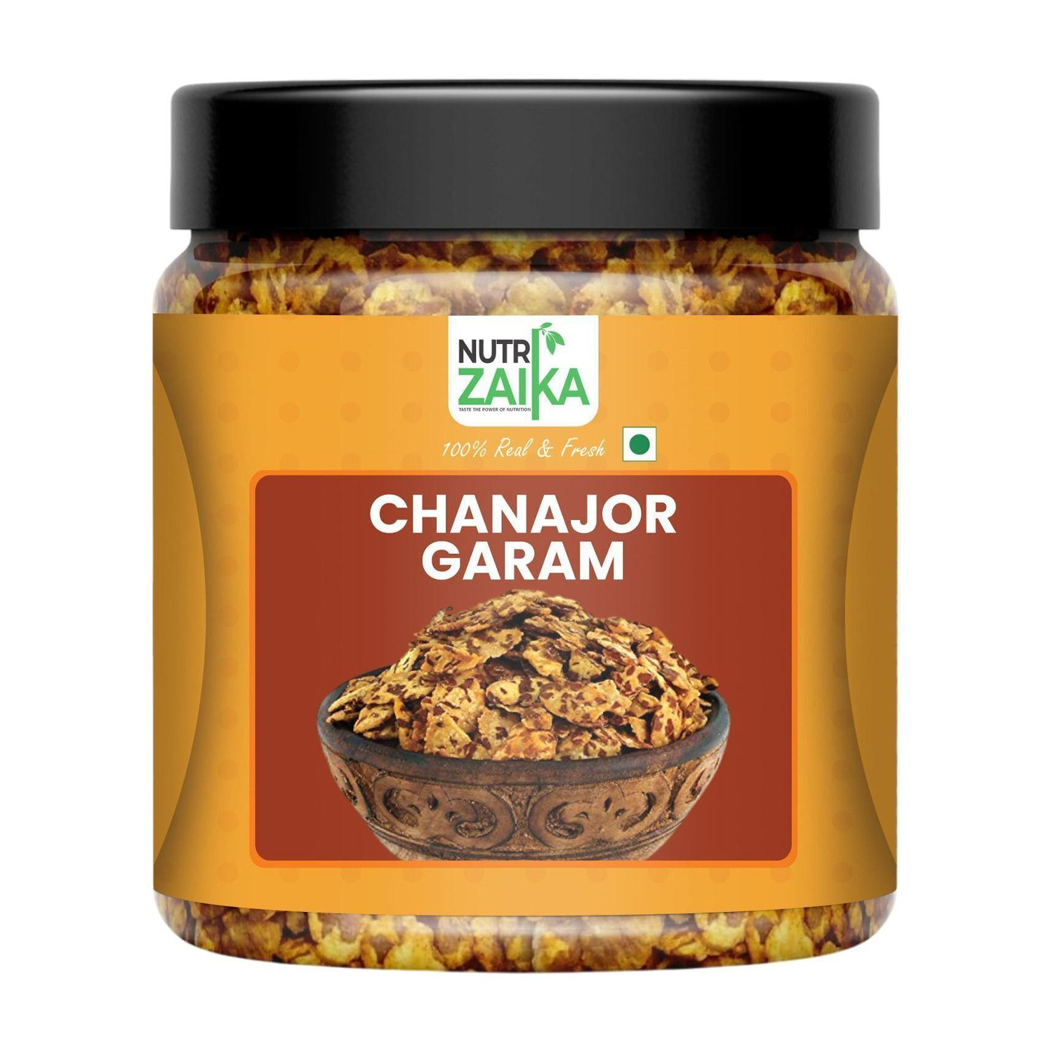 Image of NUTRI ZAIKA Tangy Chana Jor Garam | Spicy & Crunchy Roasted Chickpea Snack | Indian Namkeen Chana Chor
