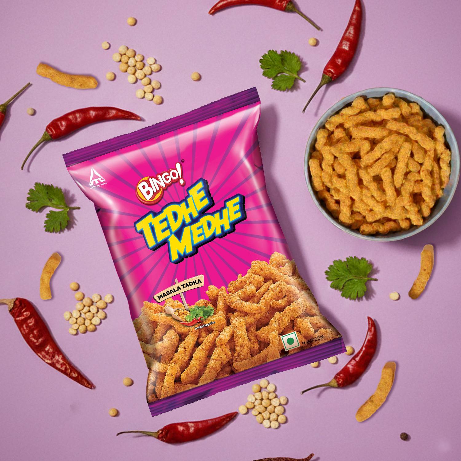 Bingo Tedhe Medhe Masala Tadka Namkeen