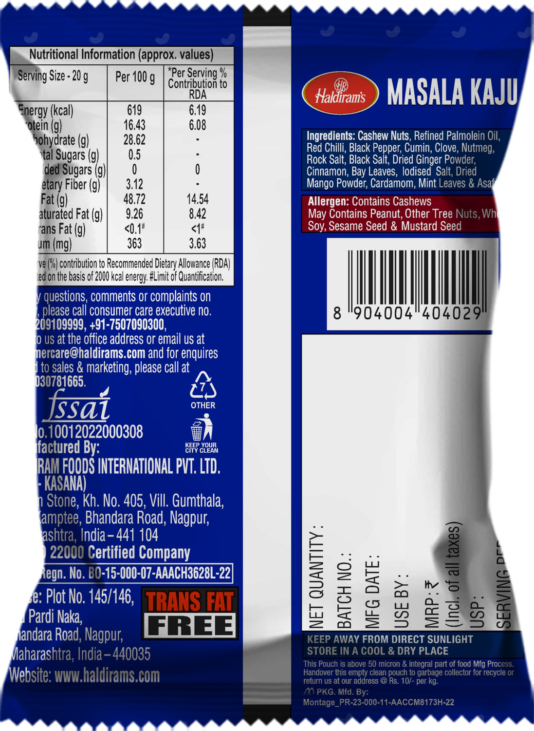 Image of Haldiram's Masala Kaju Namkeen