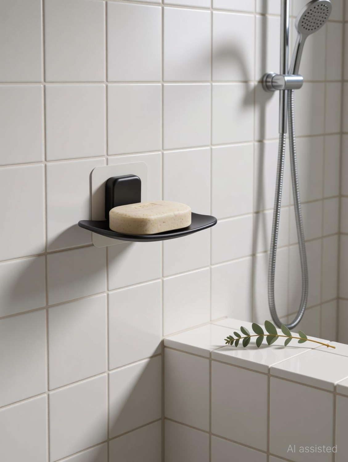 Image of HK APPLIANCE 4 PCS Wall Mounted Hollow Design Waterproof Soap Stand With Adhesive Stickers