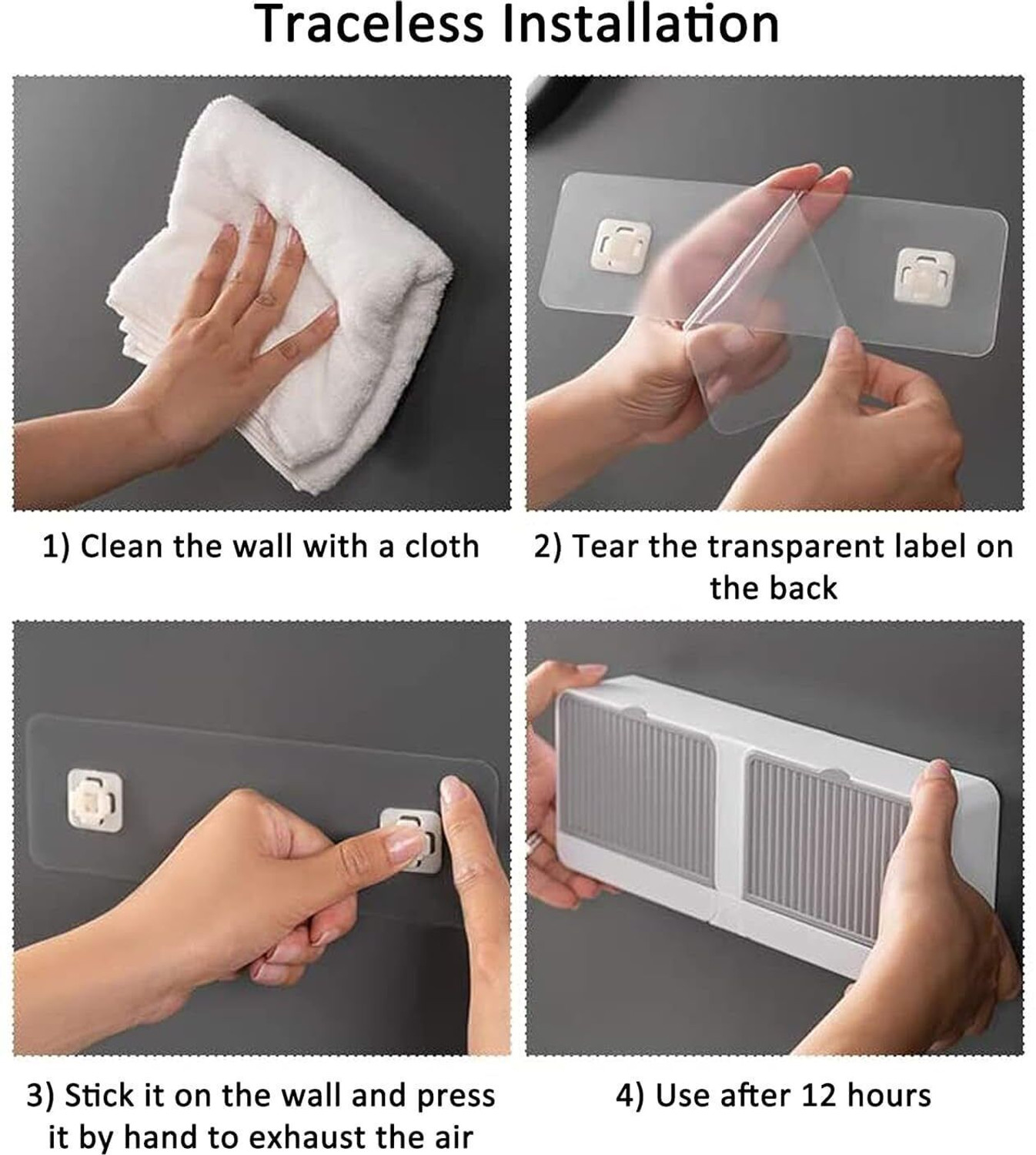 Image of DRMTLGY Wall Mount Bathroom Shelf and Soap Rack Double Bar Soap Dish with Drainage Box