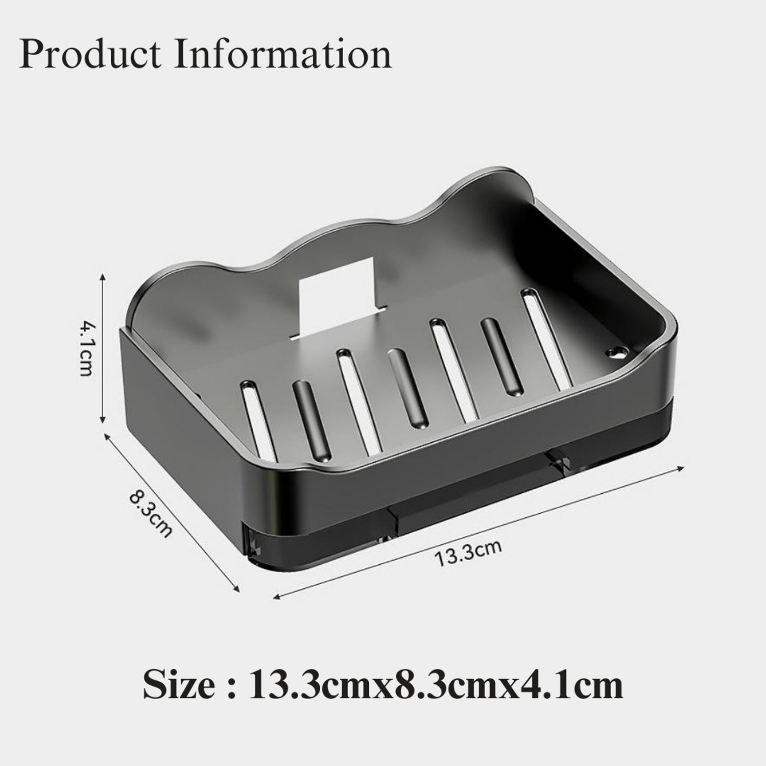 Image of MorivaHomes No-Drilling Wall Mounted Soap Stand Holder With Drain Tray And Hook For Bathroom
