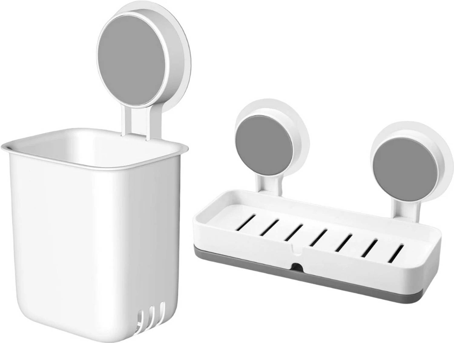 BK 10 IMPORT & EXPORT Self Adhesive Soap Dish, Toothbrush Holder Wall Mounted for Kitchen & Bathroom