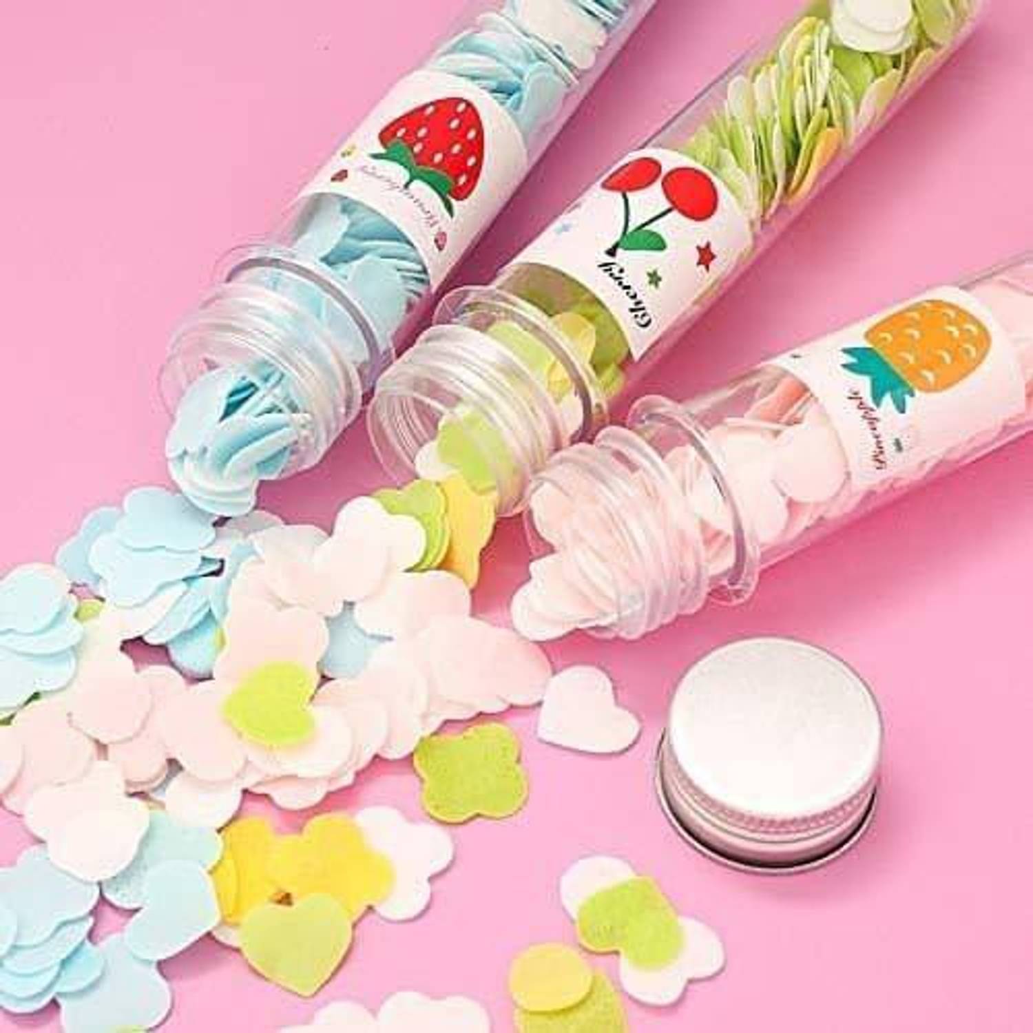 AKSHARAHANT Paper Soap Flower Tube Petal Shape Bottle Travel(Pack Of 3)