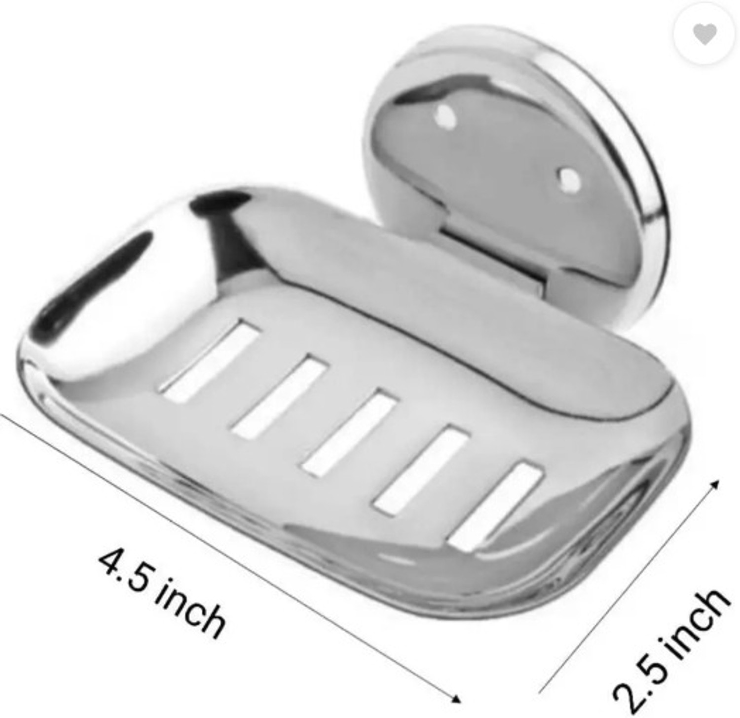 Image of LABATHWAYS Premium Stainless Steel Dish Holder Soap Stand (Pack of 4) (Silver)