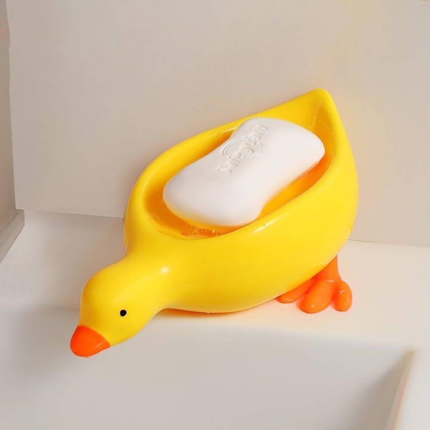 ANNING Duck Shape Self Draining Soap Holder for Bathroom