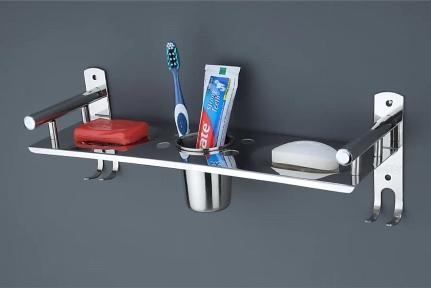 Image of Well Set bathroom soap dish Tumbler Holder&Paste-Brush Stand stand multi purposes