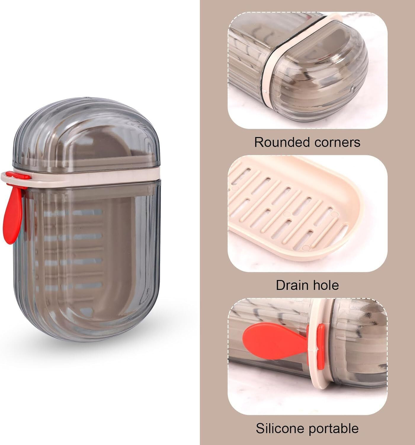 Image of NIXLEEK Travel Soap Case & Toothbrush Holder Leak Proof Portable Kit Toothbrush Case