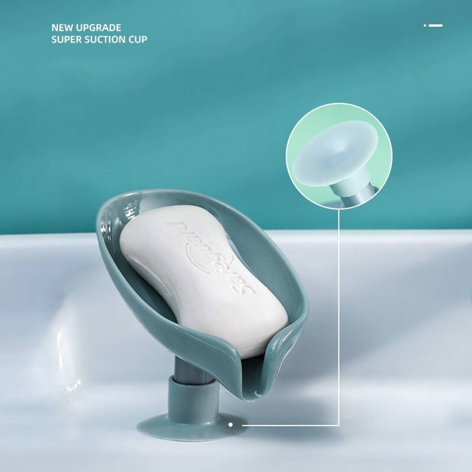 BOVZOX Leaf Shaped No Drill/No Screw Self Draining Soap Holder X1.190