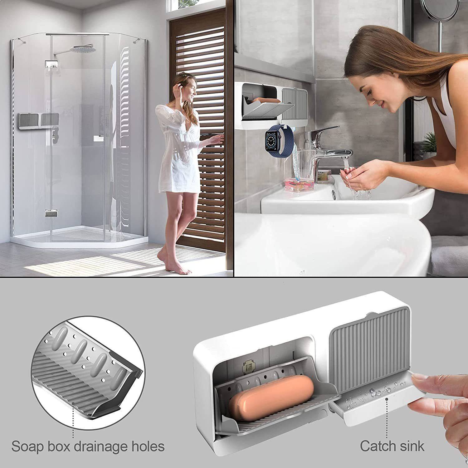 Infinex Double Bar Soap Dish with Drainage Box, 1 Piece 1 Pieces - Image 5