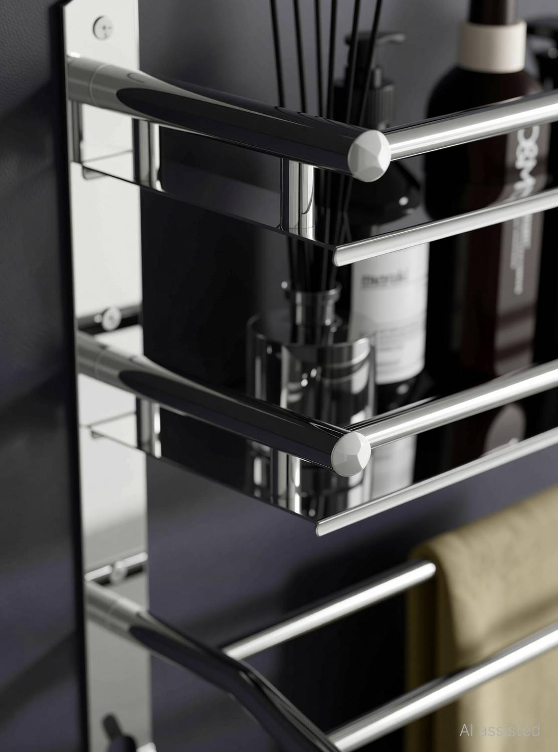 GLOXY Stainless Steel Double Layer Bathroom Shelf - Image 3