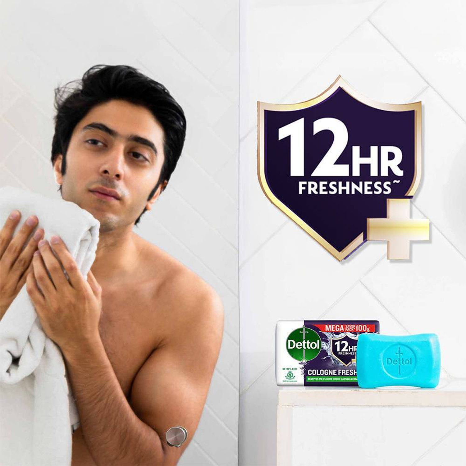 Image of Dettol Cologne Bathing Soap for Men & Women, for Face, Body & Hands, Combo for Summer