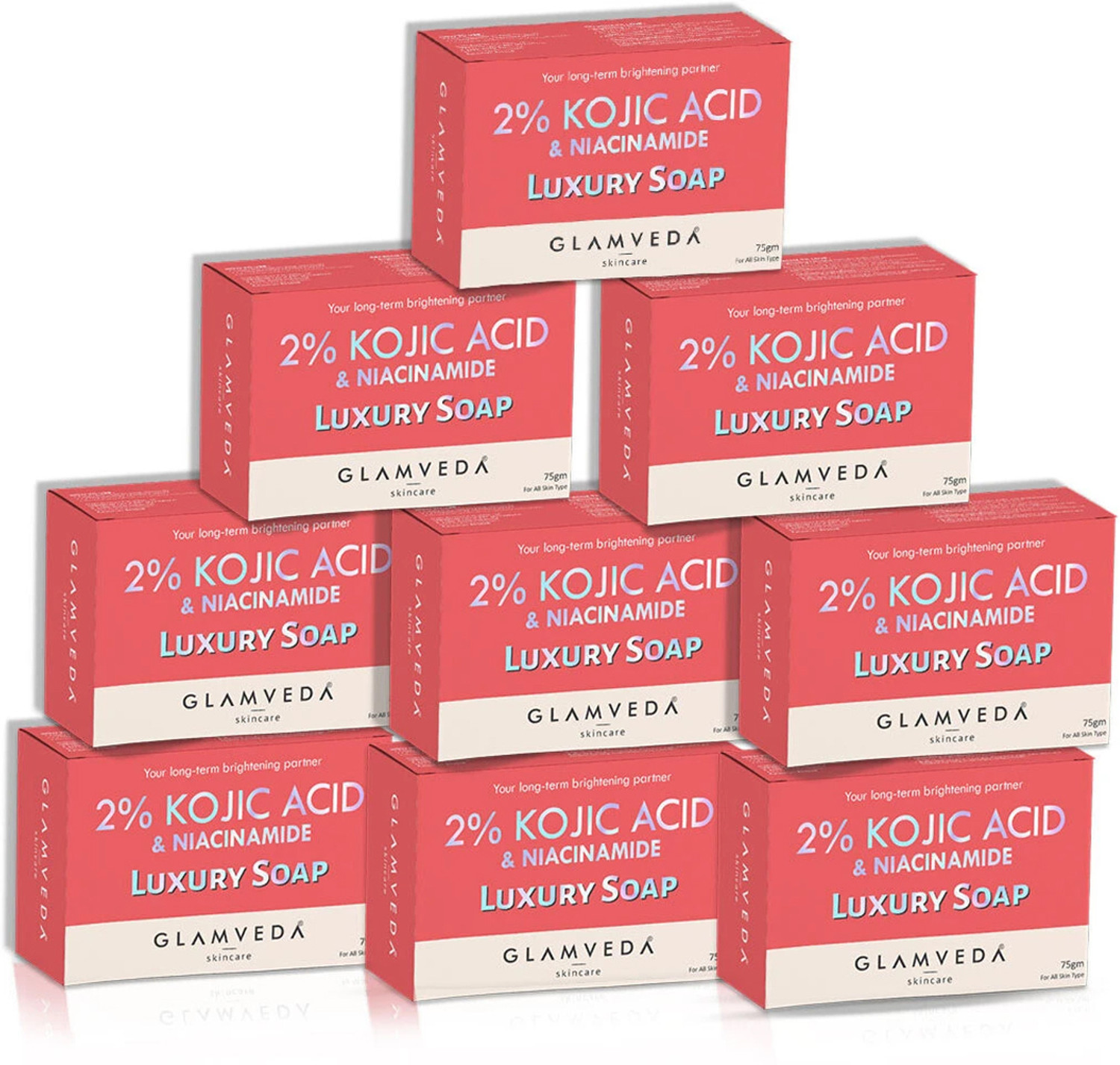 Image of GLAMVEDA 2% Kojic Acid Skin Lightening Soap with Niacinamide | For Dark Spots