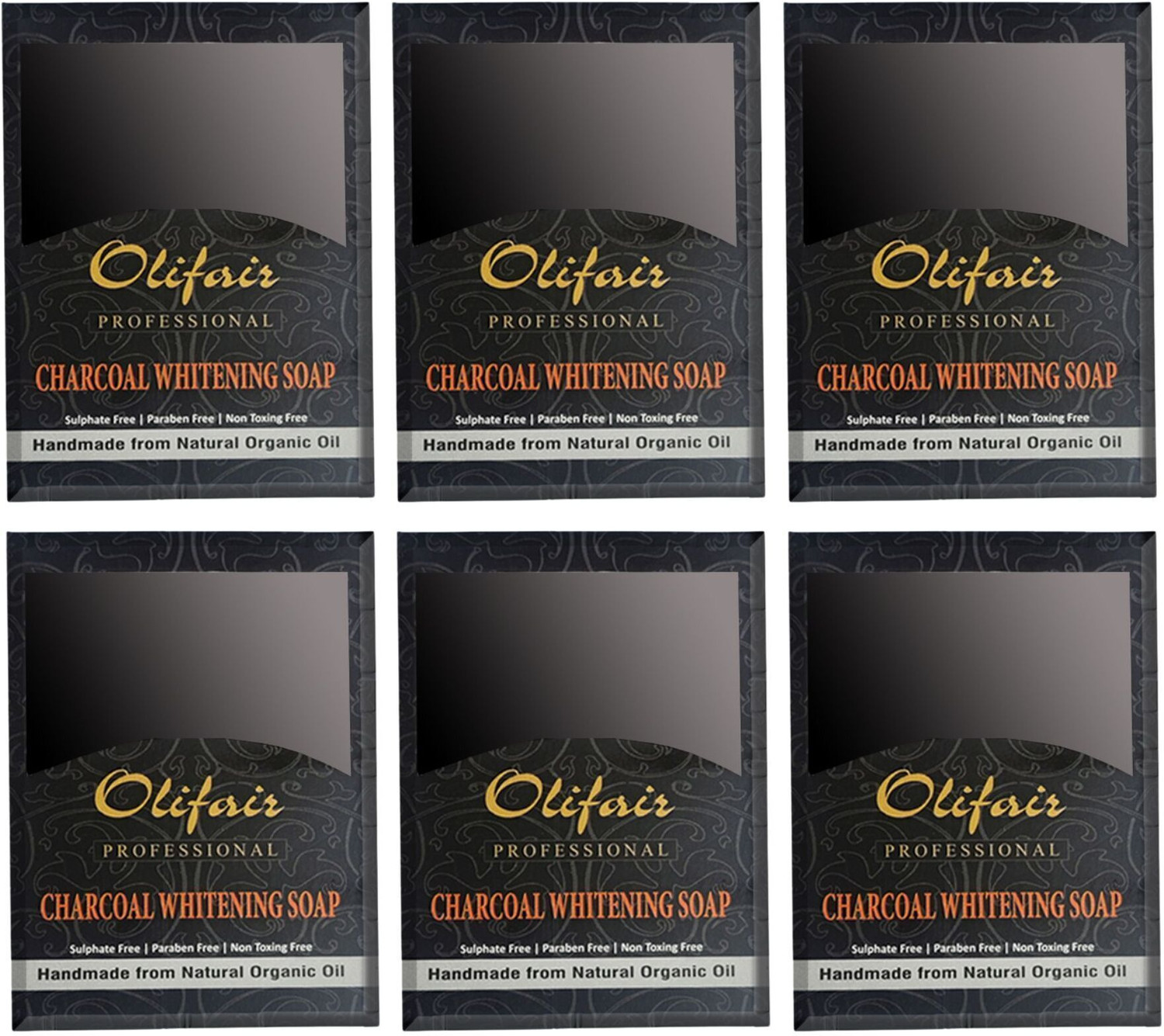 Image of Olifair Charcoal Whitening Soap (Pack of 6)