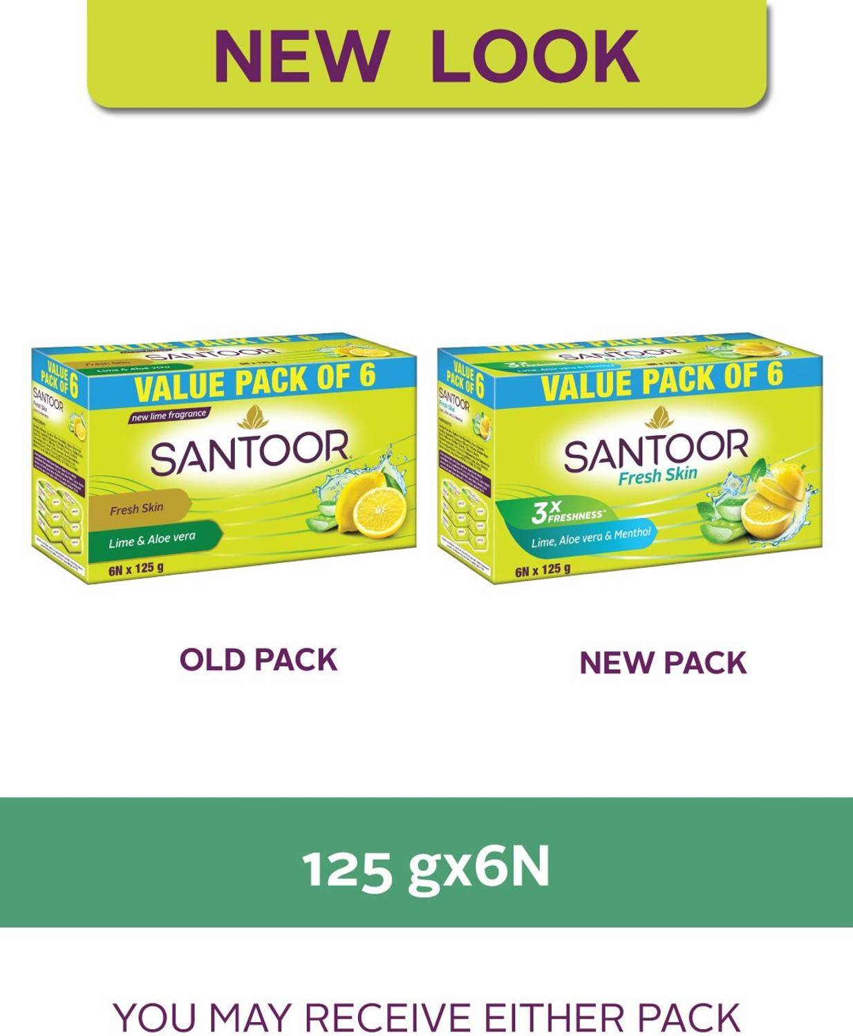 Santoor Aloe Vera & Lime Bathing Bar Soap - Image 5