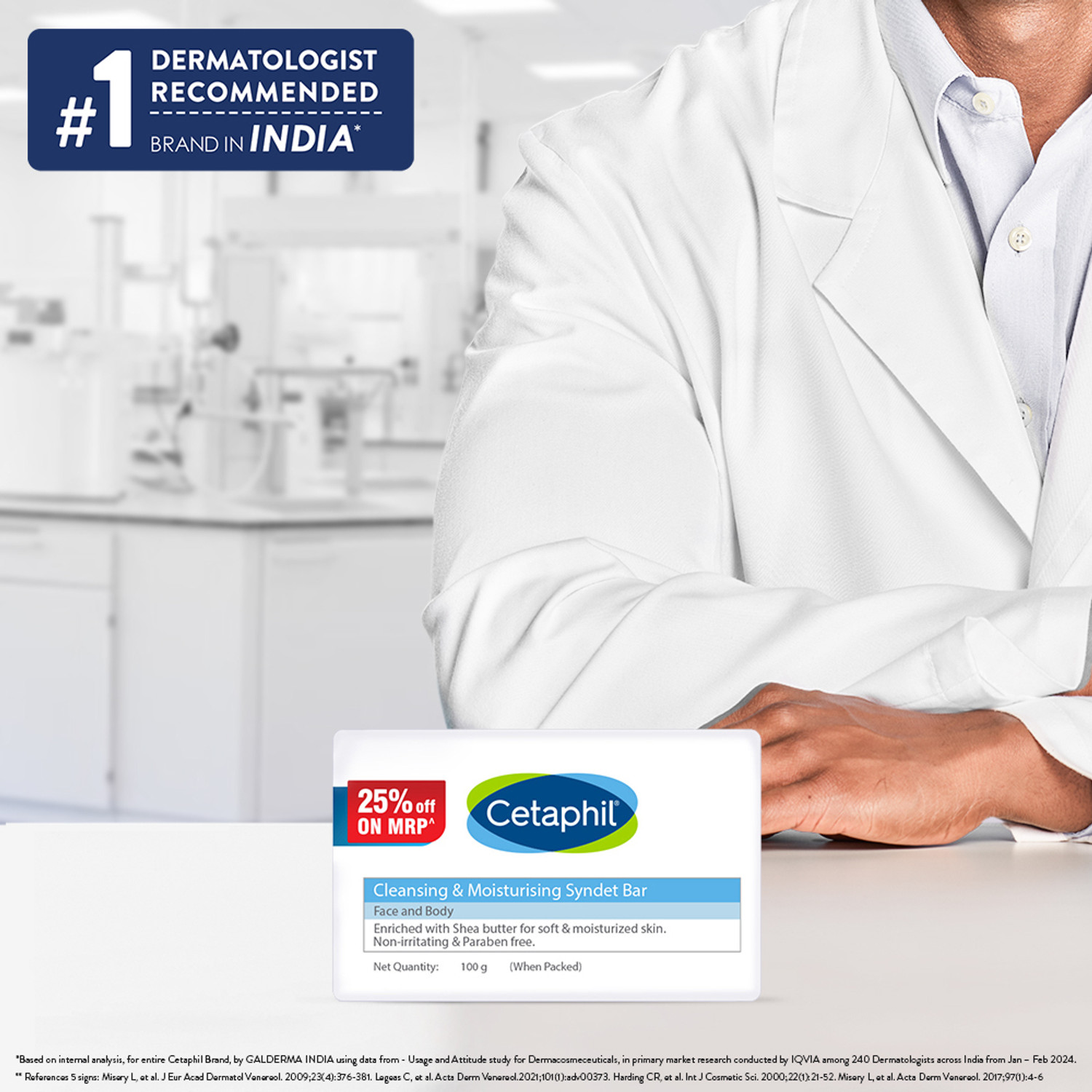 Image of Cetaphil Cleansing Moisturizing Syndet Bar