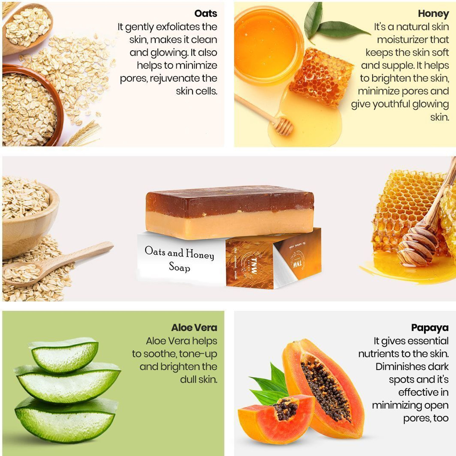 Image of TNW - The Natural Wash Oats & Honey Soap | Handmade | Face & Body | Tanning & Open Pores