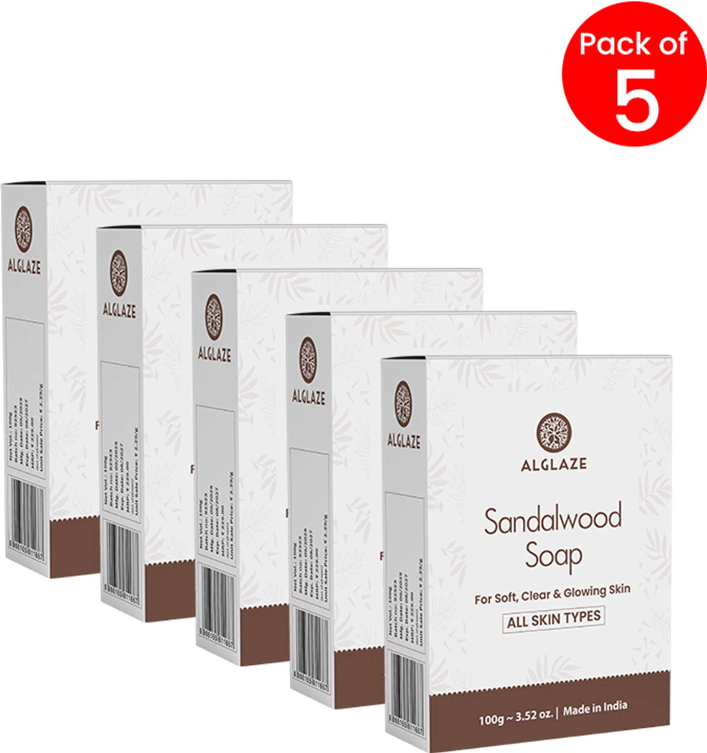 Image of Alglaze Sandalwood Soap Shea Butter &Jojoba Oil | Softens, Nourishes & Adds Natural Glow