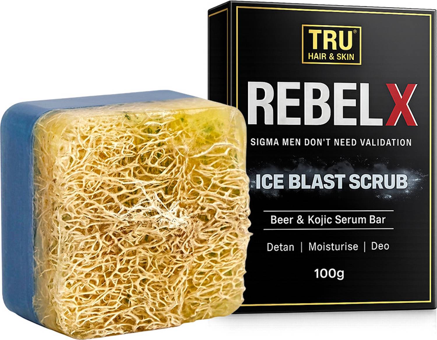 TRU HAIR RebelX DeTan Soap with Kojic Acid - Image 1