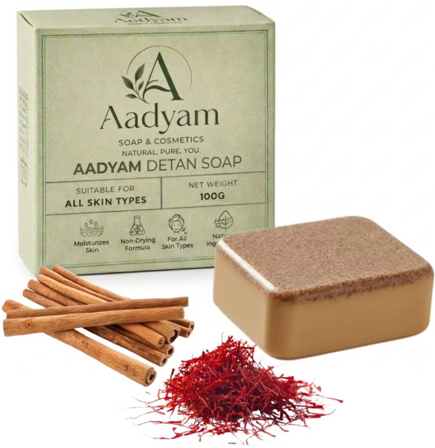 AADYAM Soap & Cosmetics Detan Formula for All Skin Types