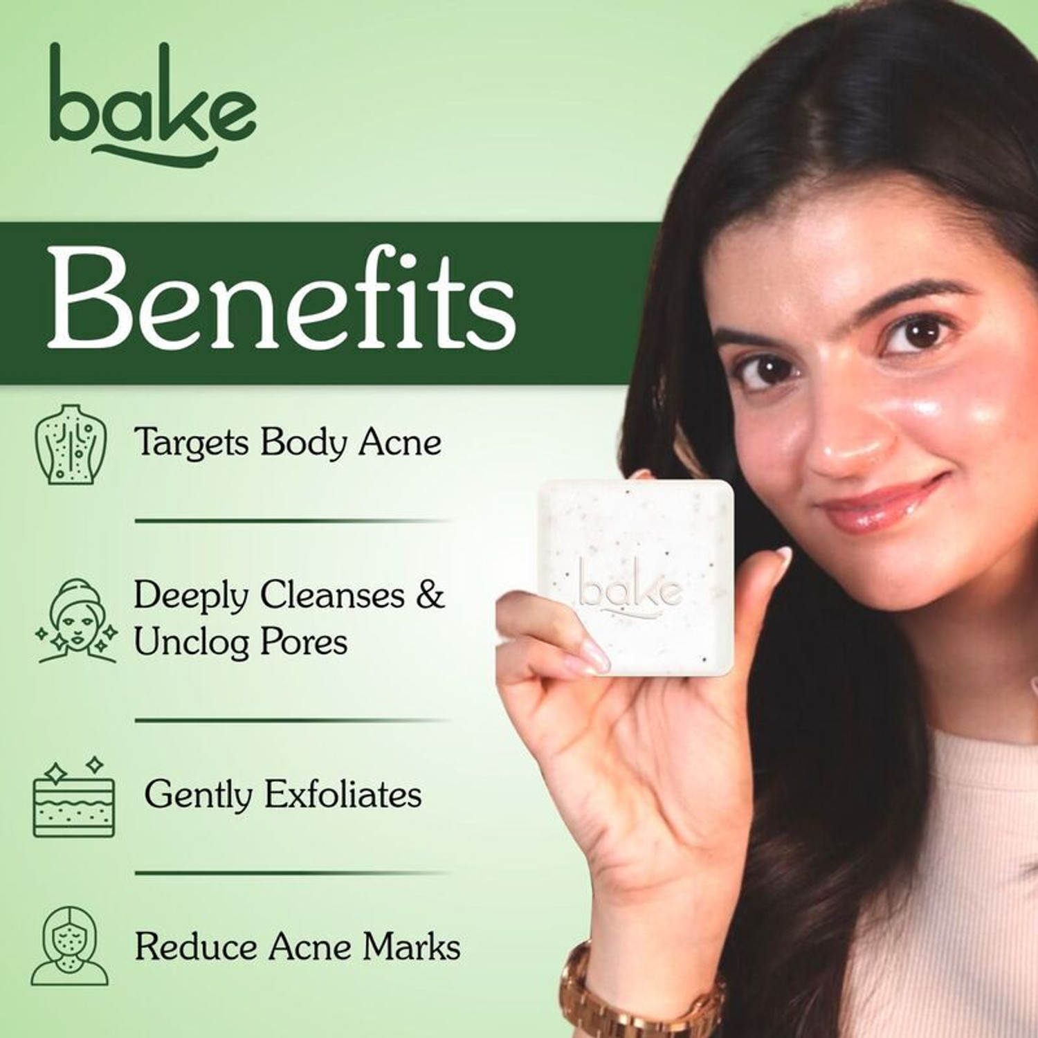 Image of BAKE 2% Salicylic Acid Soap for Body & Back Acne, Reduces Strawberry Legs