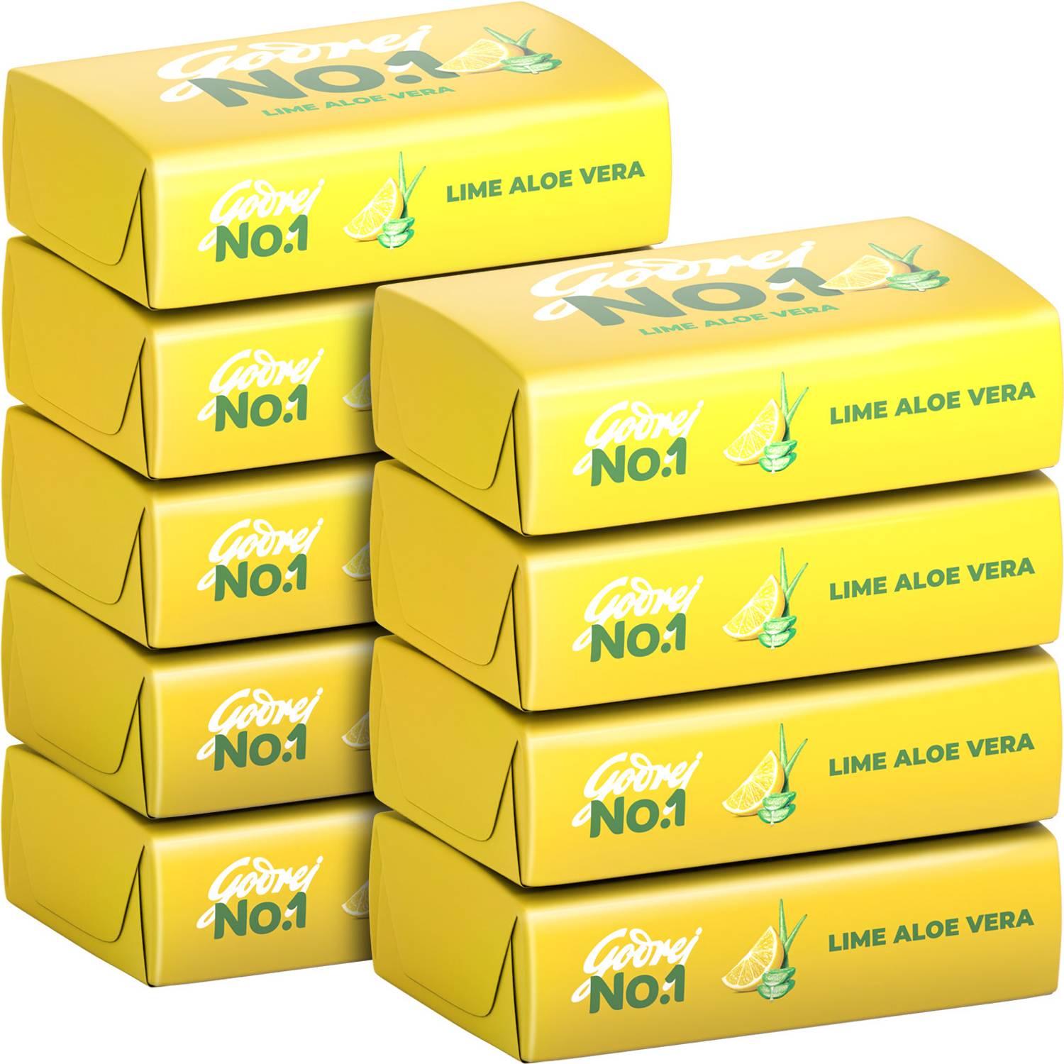 Godrej No.1 Lime & Aloe Vera Bath Pack of 9 · 150 g (1.35 kg total) - Image 4