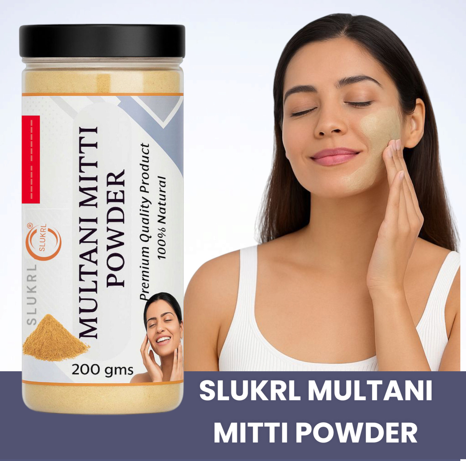 Image of slukrl Organic Face Pack & Skin Care Powder For Acne,Pimples,Brightening