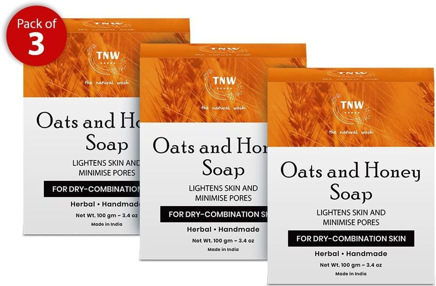 Image of TNW - The Natural Wash Handmade Oats & Honey Soap | No Tanning & Open Pores